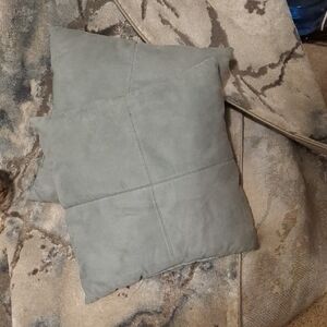 Gray Suede Throw Pillows